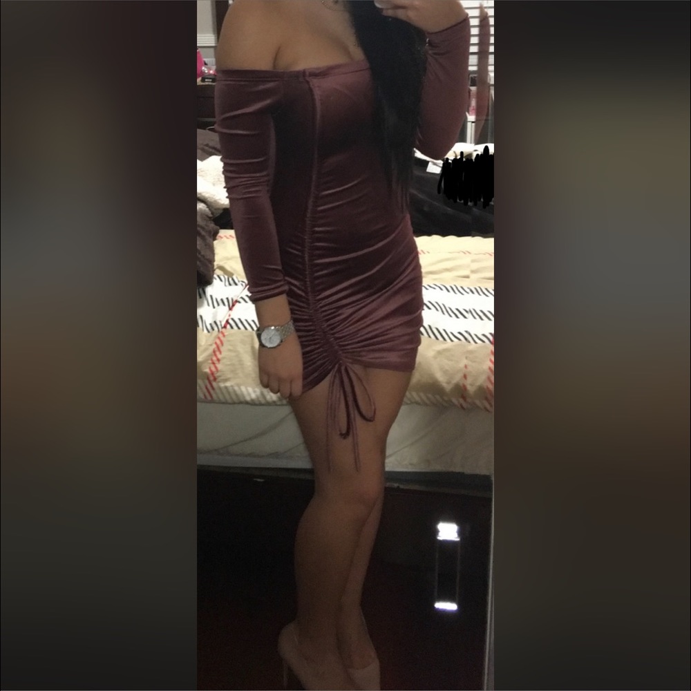 Dark Purple Velvet Dress